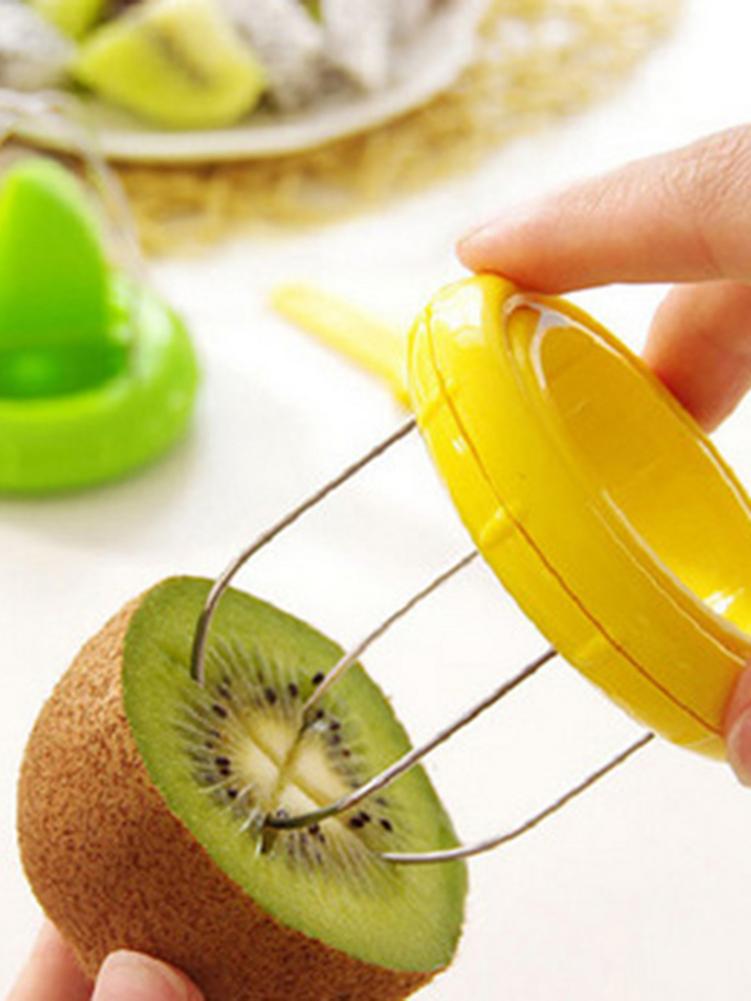 Mini Cutter Fruit Peeler Slicer Kiwi Pitaya Peeling Gereedschap Kiwi Cutter met Plastic Mes Keuken Gadgets Fruit Gereedschap