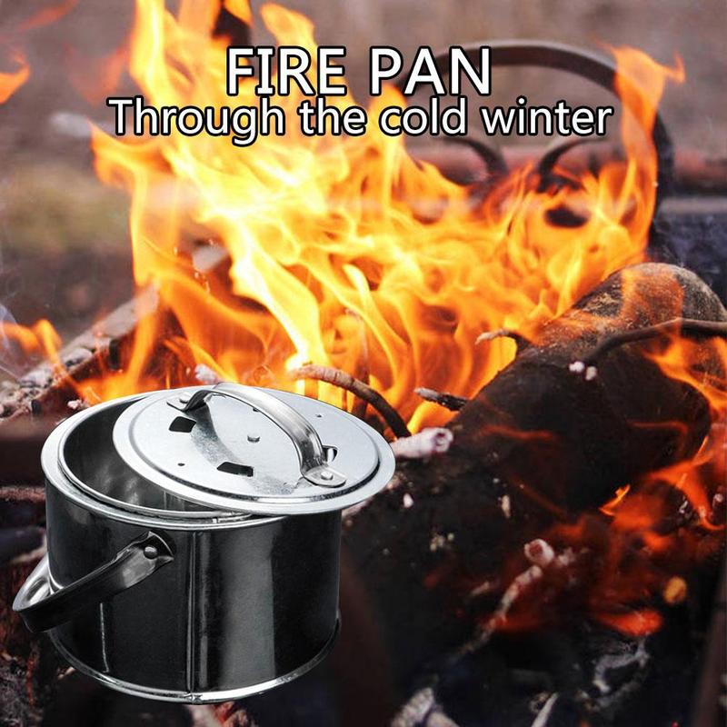 Brazier Portable Wood Stove Stainless Steel Lightweight Wood Stove Alcohol Stove Burner Outdoor Cooking Picnic Camping