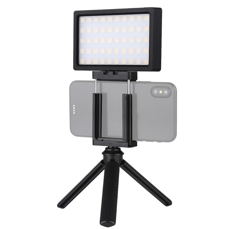 Weiß/RGB LED Video Licht Stativ Auf Kamera Foto Studio Beleuchtung Vlogging Füllen Licht Lampe Halfter Für Smartphone DSLR SLR Kamera: RGB licht