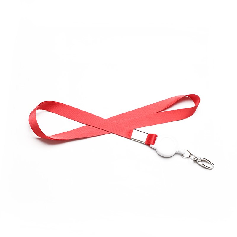 Lanyards Voor Sleutels Id Kaart Diy Hang Touw Lanyard Intrekbare Badge Houder: Rood