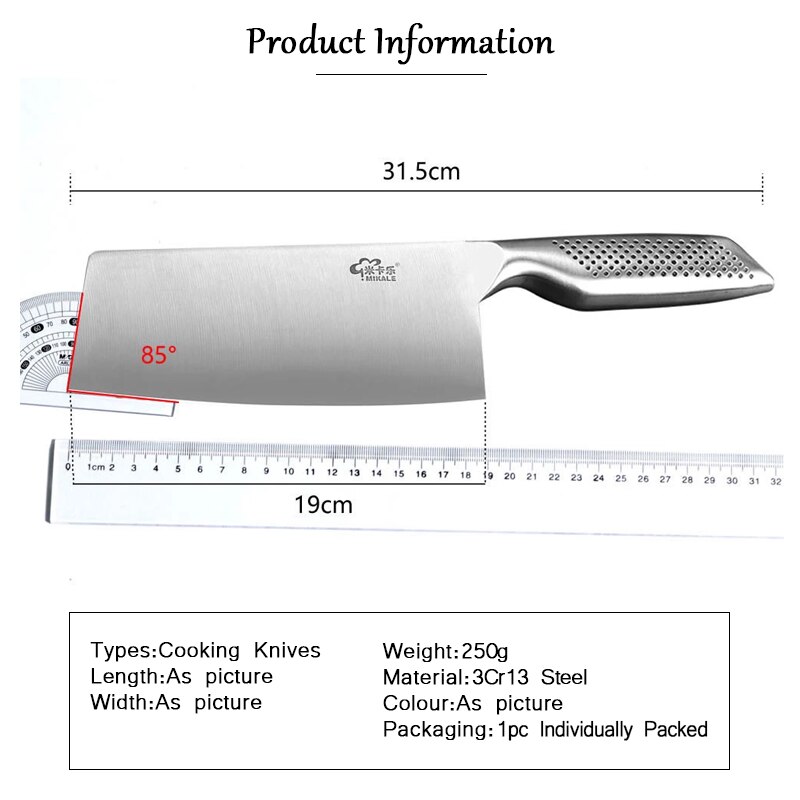 7 Inch Kitchen Knife Japanese Cook's Cleaver Stainless Steel Chef Butcher Chopping Meat Slicer Santoku Meat Cleaver Knives