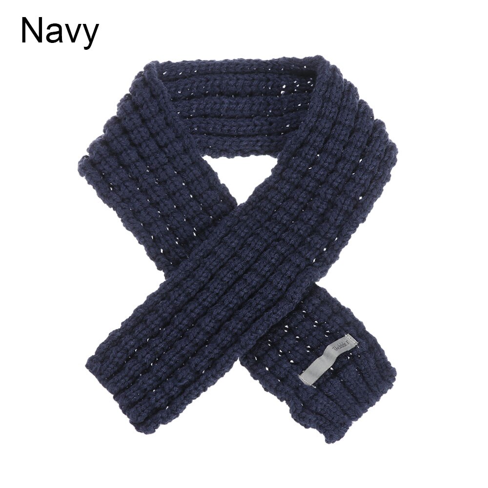 Winter warme babysjaals zachte comfortabele kindersjaals jongens meisjes halsslabbetjes kinderen gebreide kraaglus halsdoek accessoires: Marine