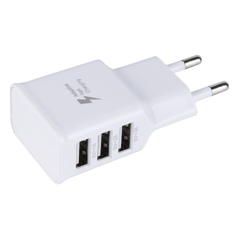 Uniwersalna wtyczka euro EU 3 porty zasilacz sieciowy ładowarka podróżna USB robić Iphone 6 6S robić Samsung IOS android Smartphone UM