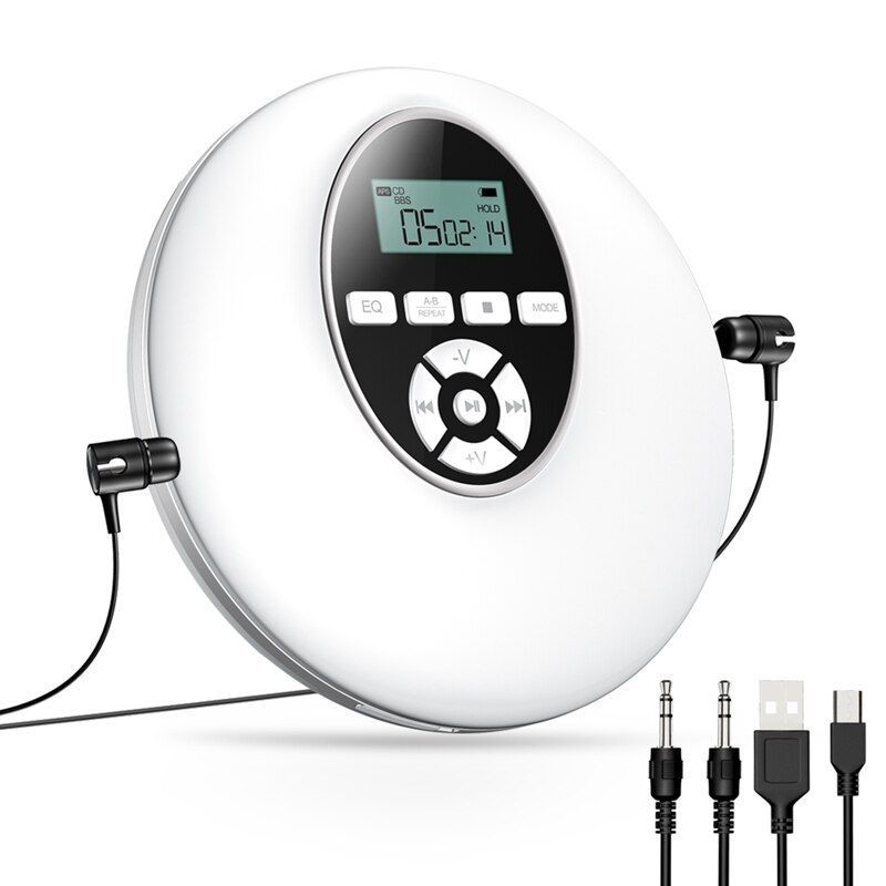 Portable CD Player Shockproof Hifi Music Player with Earphone Reproductor CD Lecteur Walkman Player for Car