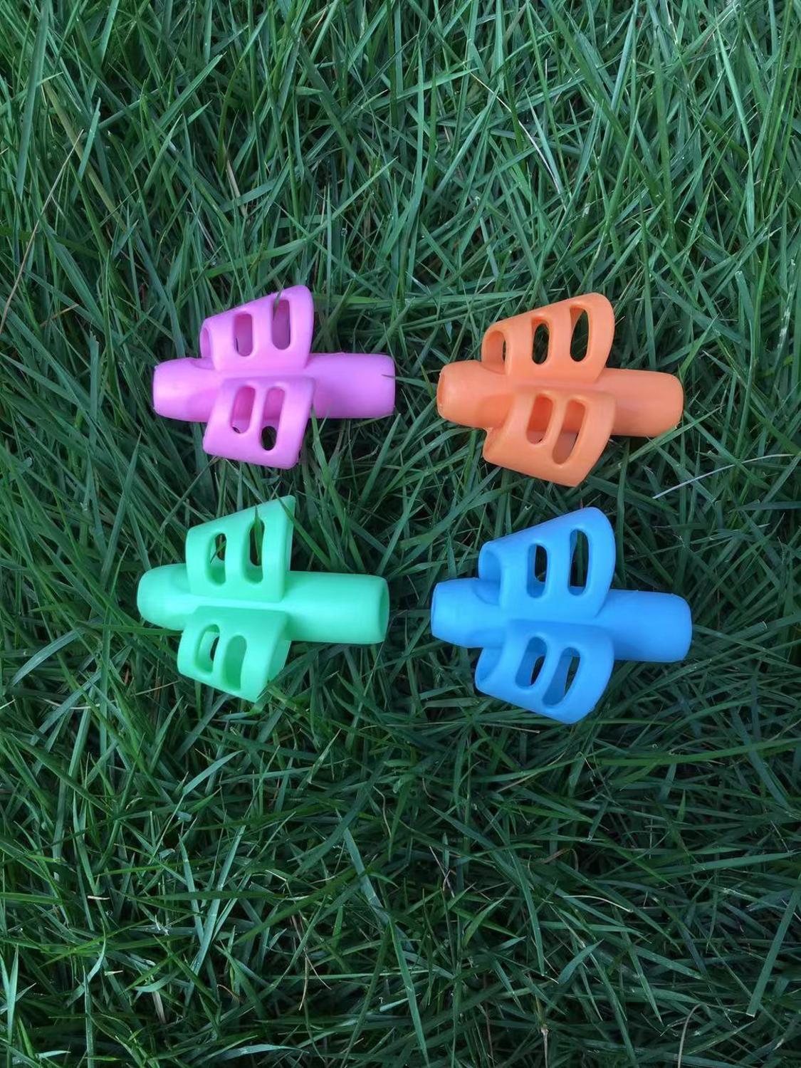Ekte 2 tofinger tpr gummi blyant grep pennegrep