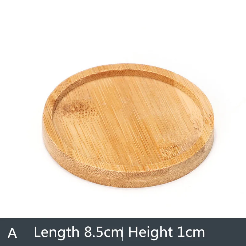 Soporte para maceta con 8 diseños, almohadilla para bonsái carnoso, bandeja de bambú, bandeja para maceta de madera, decoración para el hogar y la Oficina, soporte para macetas, 1 ud.: Gris claro