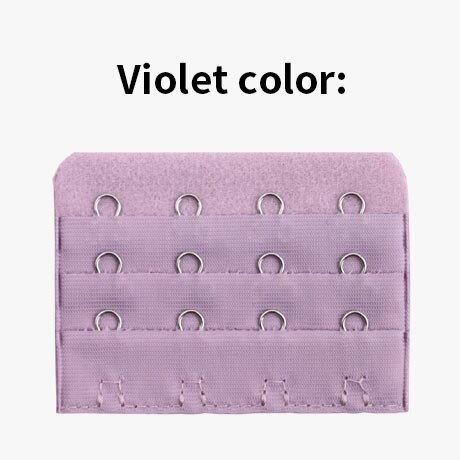 Spænde intimt tilbehør kvinder justering bh forlænger 4 kroge lås bh forlængelse krog og øje tape hun bh forlængelse: Violet farve