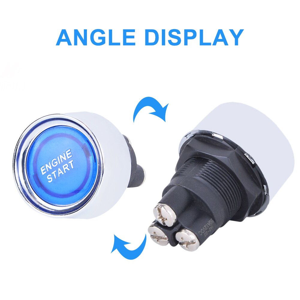 12V 50A Car Engine Start Push Button Keyless Start Button Ignition Starter Car Engine Start Button Auto Accessories