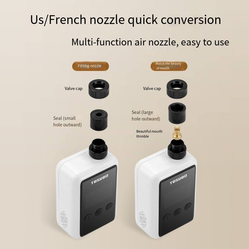 Tosuod ny cykel, elcykel, motorcykel intelligent højtryksluftpumpe multifunktionsoppustning