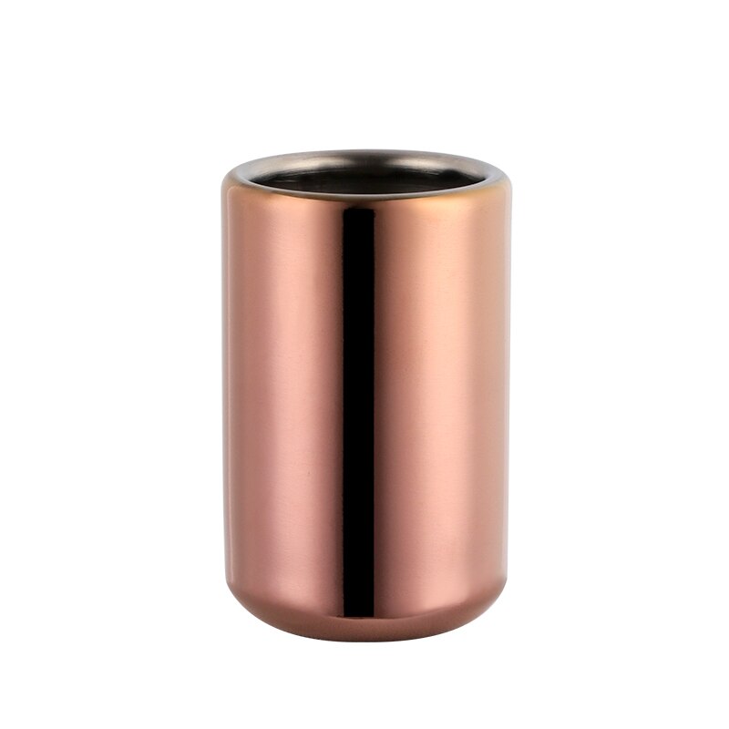 1/2 Stuks Rvs Fruit Vork Opslag Cup Dessert Snack Vork Buis Cup Kids Penhouder Opslag Cilinder thuis Party Gebruiksvoorwerp: rose gold / 2pcs