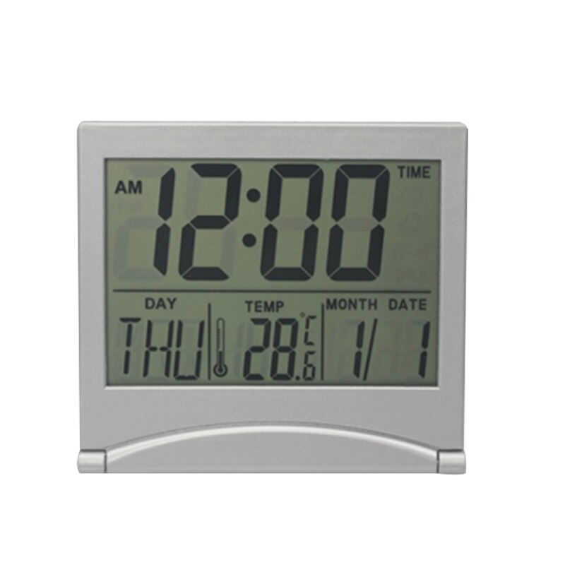 LED Digital Alarm Clock Multifunction Mirror Snooze Display Time Night LCD Table Light Office USB Cable Digital Clock: mini