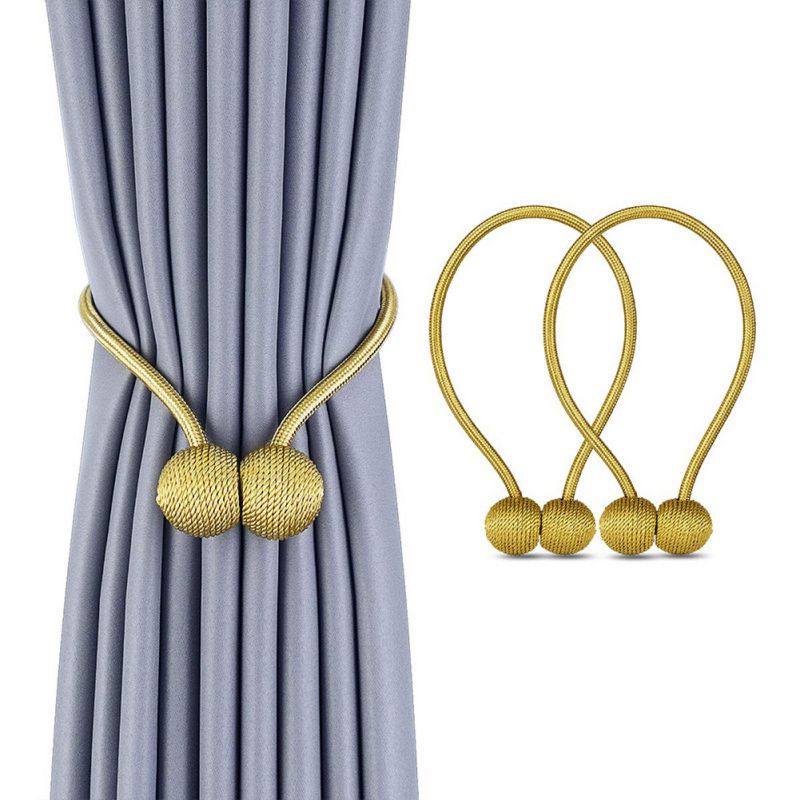 Magnetische Bal Gordijn Tiebacks Vastzetmogelijkheden Terugloopsper Gesp Clips Accessoire Gordijn Staven Accessoires 2 Stuks