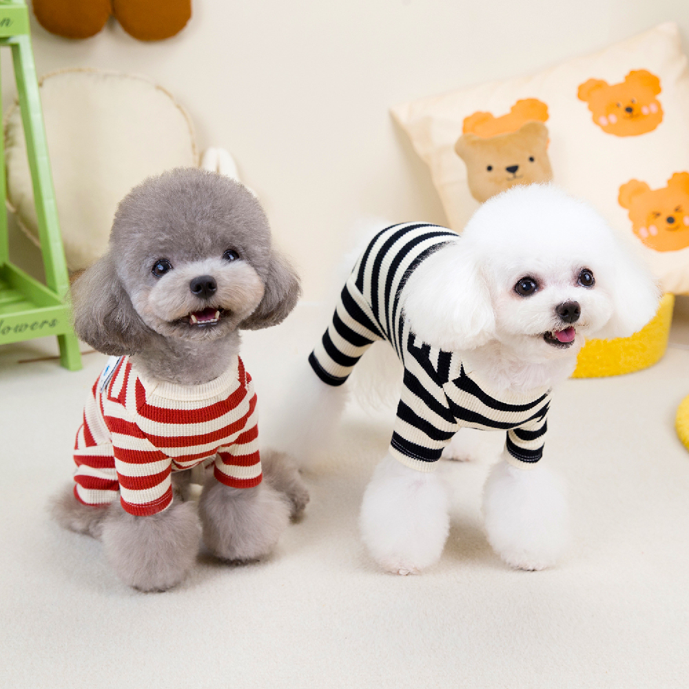 Ropa de algodón puro para perro, pijama para niño y niña, para perros pequeños y medianos, Mono para cachorro y gatito, pijama Chiwawa Yorkie Flexible de 4 Patas