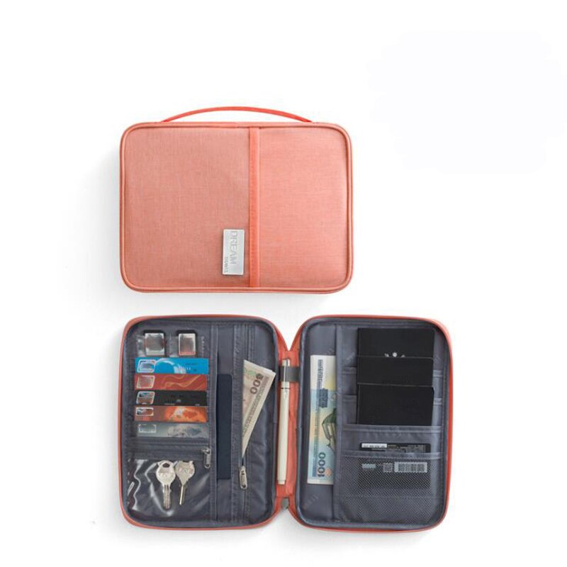 LKEEP Brand Passport Covers Holder Card Package Credit Card Holder Wallet Organizer Travel accessories Document bag cardholder: pink L