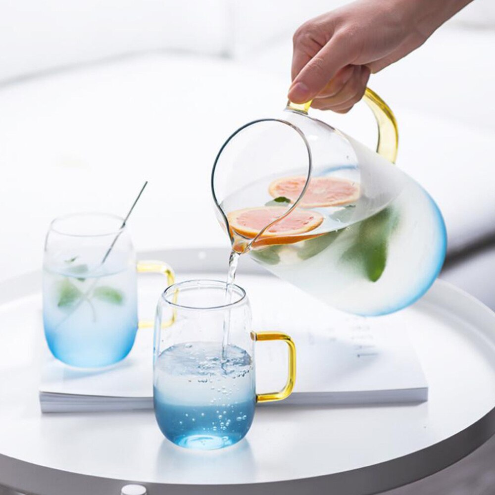 1 Pc Water Pitcher Water Karaf Water Jug Water Containers Glas Pitcher Voor Cafe Drank Thuis