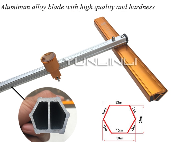 Glass Push Knife T-type Bold Thick Glass Cutter Precision Roller Drag Knife Cutting Glass Tile T-XING