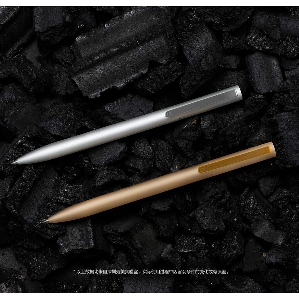 In Voorraad Originele Xiaomi Mijia Metalen Zilver Teken Pen 0.5Mm Pen Ondertekening Premec Glad Zwitserland Refill Mikuni Japan Inkt