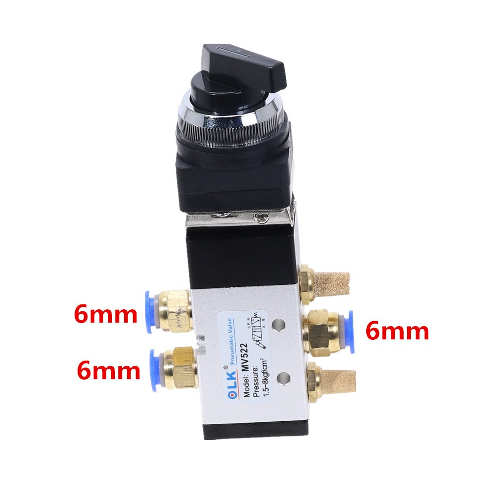 Select Switch Air Valve Right Pneumatics MV522 Series Mechanical Valve MV522LB 2 Position Mechanical valve 2 gear: 6mm