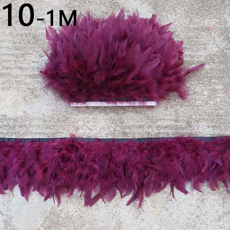 Ruban de plumes doux sans perte, 1m, 20 couleurs, bricolage artisanat jupe robe vêtements chaussures décoration couture bijoux accessoires: 10