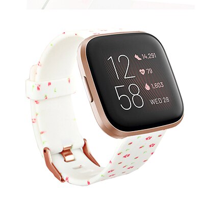 New Soft di Stampa Del Fiore Della Vigilanza di banda Per Fitbit Versa 2/Versa Lite/Versa Wristband Del Braccialetto Per Fitbit Fit bit Versa2 Cinturino In Silicone: 3 / S