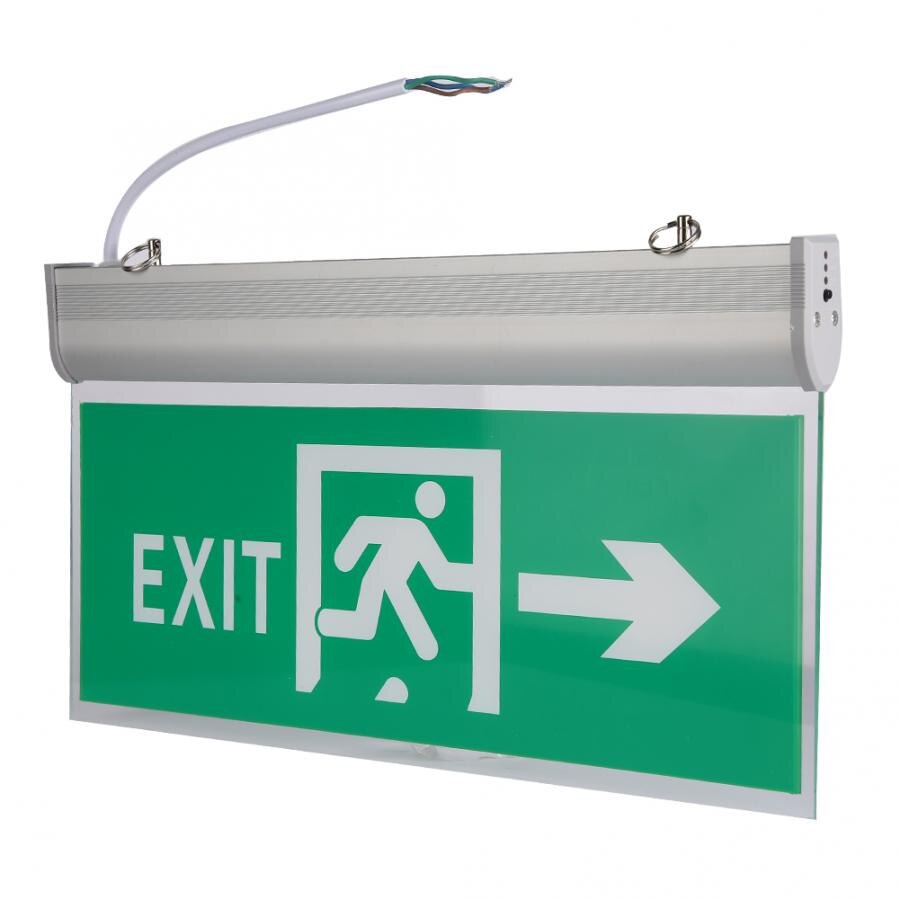 Solar battery 110-220V Acrylic LED Emergency Exit Sign Lamp Evacuation Indicator Light Solar battery power