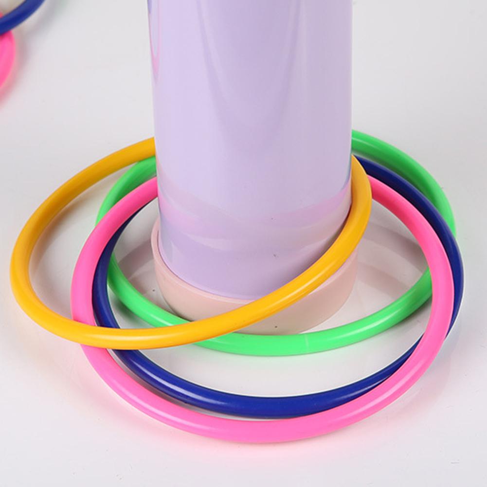 12 Stks/set Kids Multicolor Toss Ring Gooien Cirkel Beentje Carnaval Tuin Kraam School Spel Puzzel Speelgoed Kinderen Party Speelgoed
