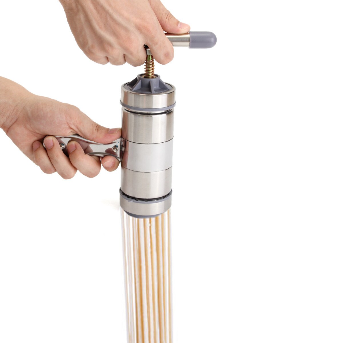 Stainless Steel Manual Pasta Machine Noodle Maker Pasta Spaghetti Press Machine Household Pressing Machine With 5 Pressing Mould