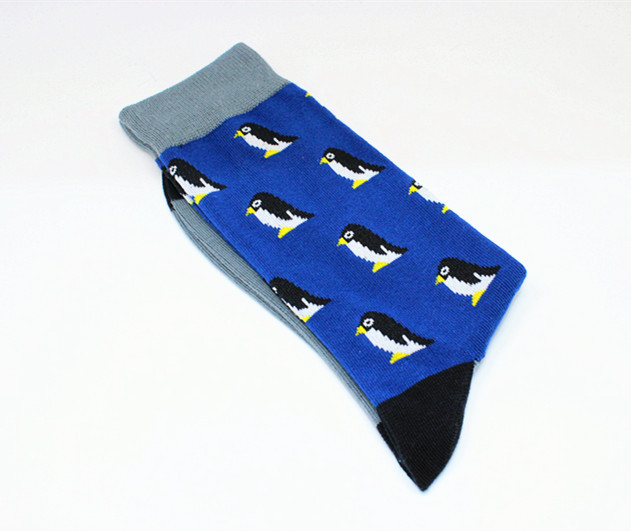 Hommes chaussettes dessin animé singe renard pingouin affaires genou-haute chaussettes drôle personnalité équipage chaussettes heureux chaussettes Harajuku Chaussette