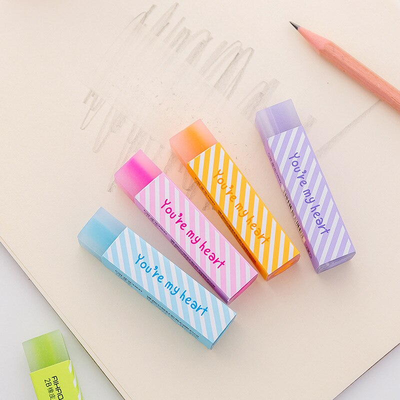 Søt kawaii godteri farge stjerne tegning blyant gummi viskelær kjærlighet kontor skole skrivemateriell for barn