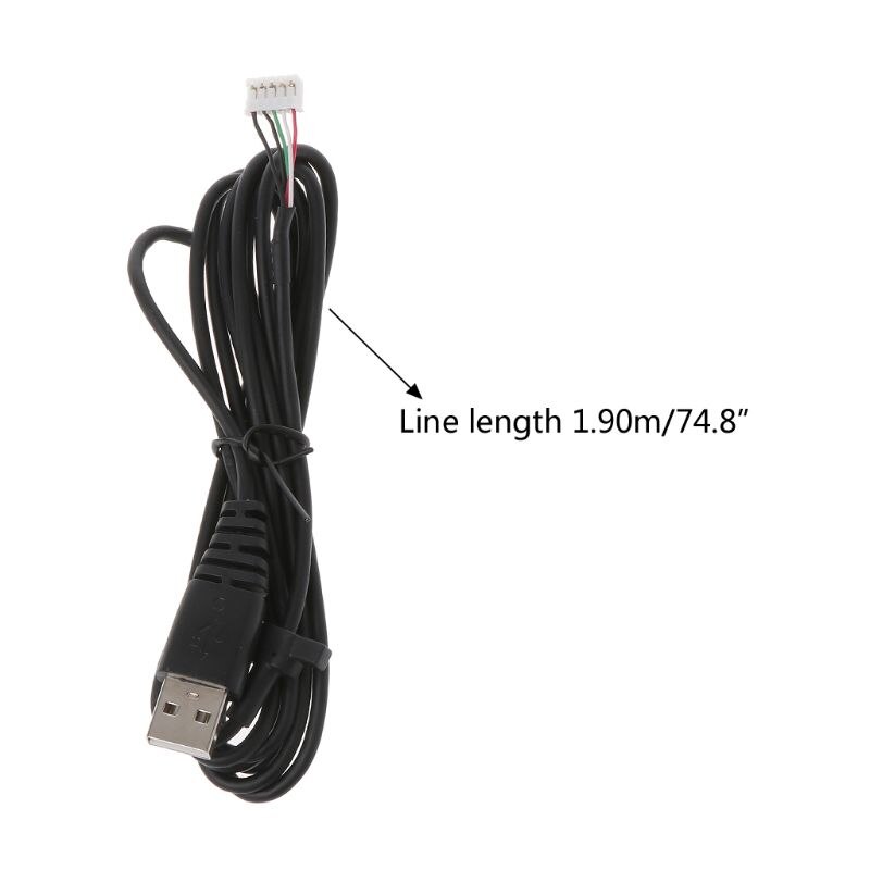 USB Soft Mouse Cable Line Replacement Wire For SteelSeries Rival 100 Mouse M2EC