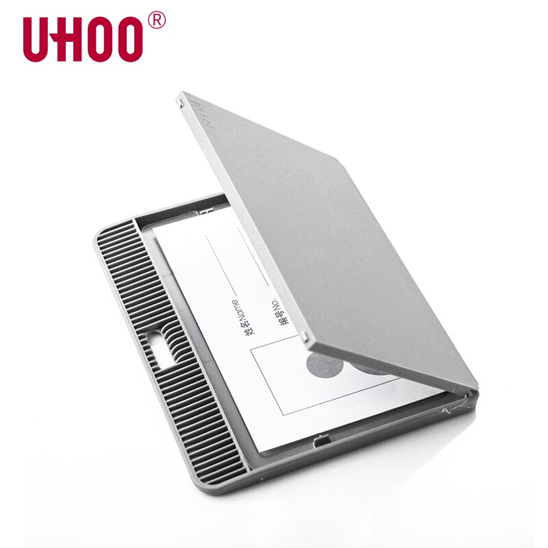 UHOO 6623 Horizontal Name Tag ID Card Holder Waterproof Name Tag Badge Holder for Bus Card School Card ID Card
