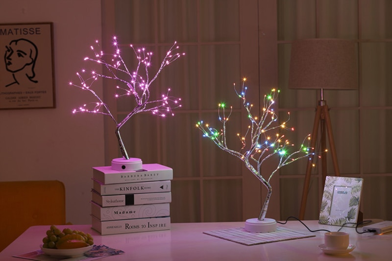 THE FAIRY LIGHT SPIRIT TREE SPARKLY TREES LED Night Light Mini Christmas Tree Copper Wire Garland Lamp Fairy Lights Lamp