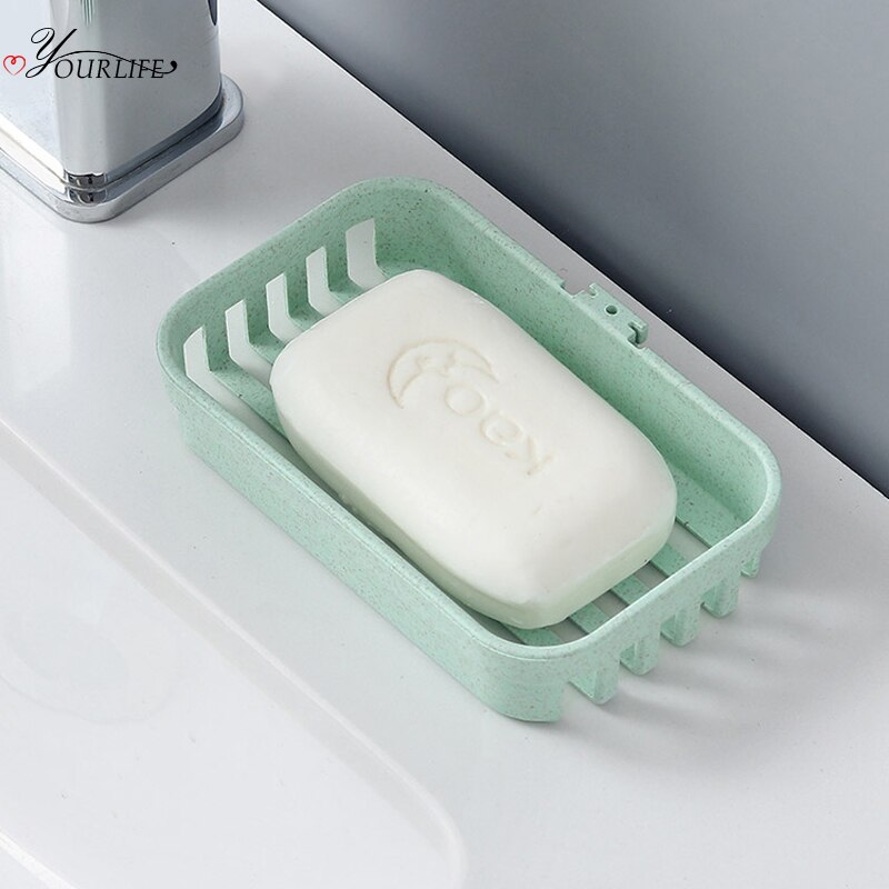 OYOURLIFE ścienna mydelniczka ze słomy pszennej łazienka dwuwarstwowa tacka na mydło mydelniczka prysznicowa akcesoria łazienkowe