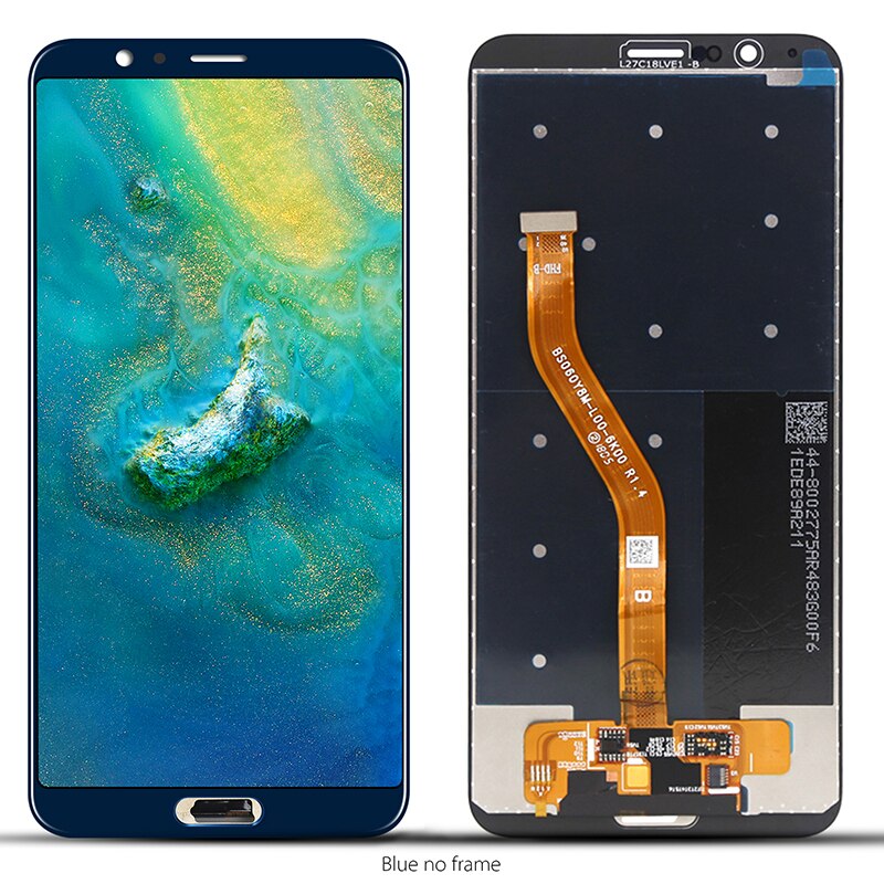 Originale Per Huawei Honor V10 Display LCD Touch Screen Digitizer Assembly Per Il 5.99 pollici Honor V10 BKL-AL20 BKL-AL00 Con Telaio: Blue  No Frame