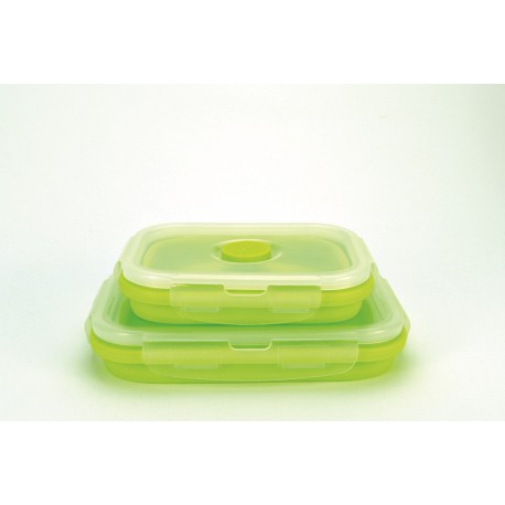 Set de 8 recipientes de silicona plegables Jocca. Fiambrera. Tuppers de comida. Contenedor almuerzo. tapers para alimentos.