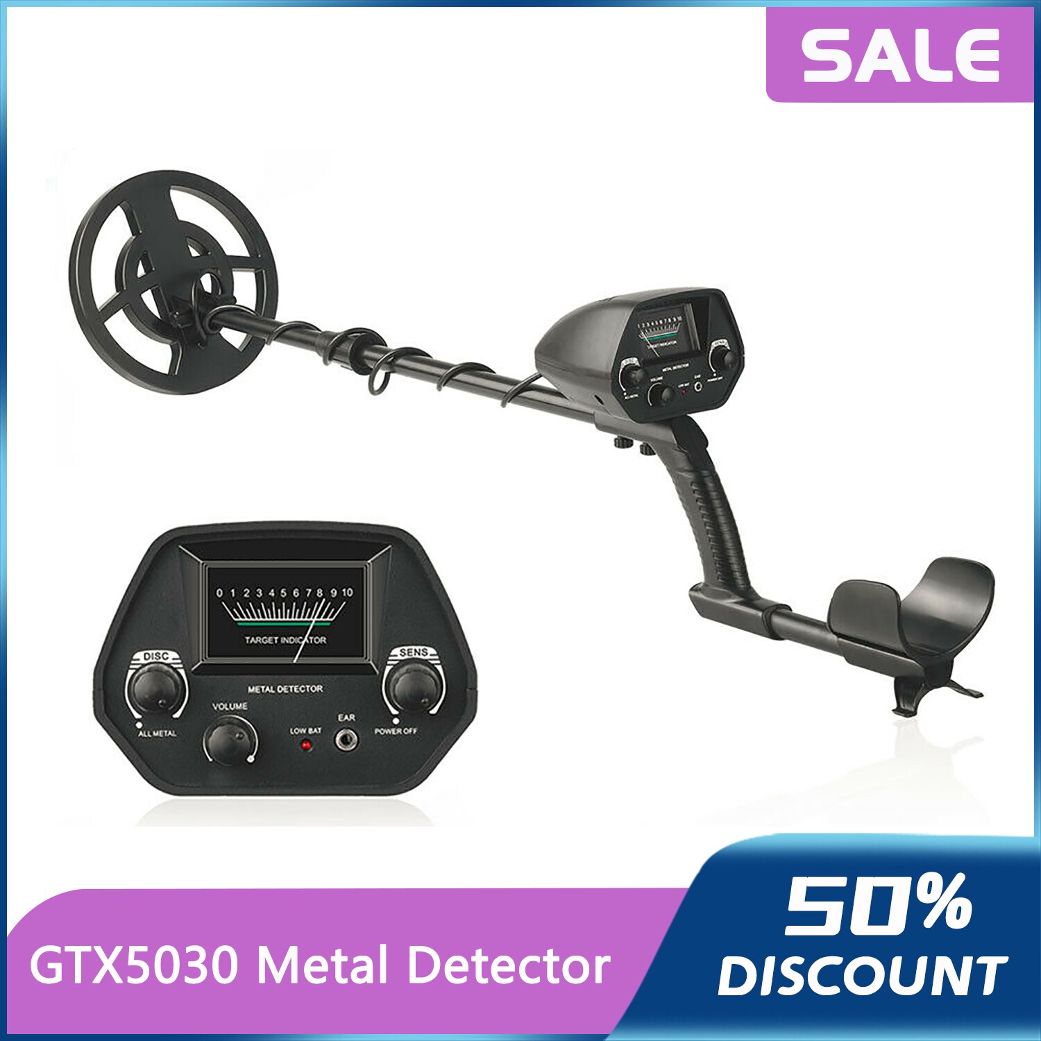 GTX5030 Metaaldetector Underground Metal Finder Gold Detector Treasure Hunter Gold Digger Metaaldetector Voor Beginner Pinpointer