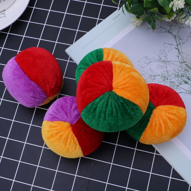 Soft Colorful Juggling Ball Handmade Children Footbag Kindergarten Supplies