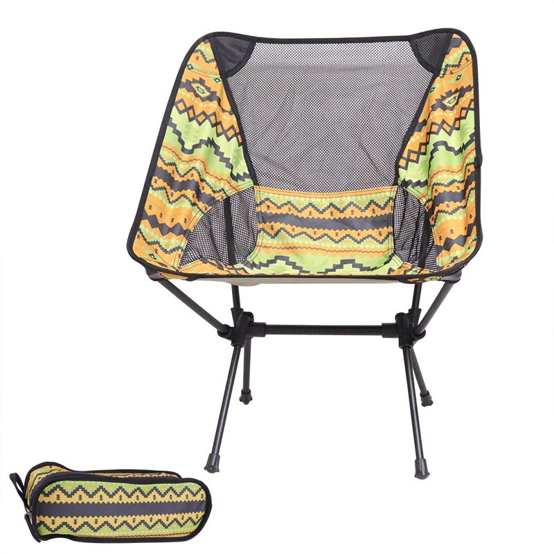 Draagbare strandvisstoel, lichtgewicht reisstoel, opvouwbare stoel voor buiten, voor wandelen, kamperen, picknickstoel, visgerei 53*35*67cm: 2
