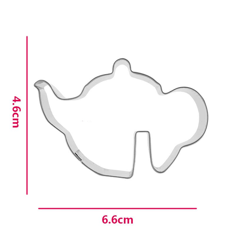 Theepot cirkel metalen koekjesvorm hangende beker patisserie koekjesvorm reposteria fondant cupcake gebak bakgereedschap