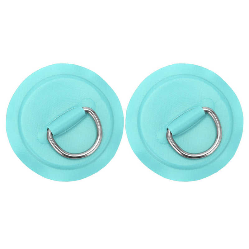 Boat Kayak D Ring Pad Patch PVC Inflatable Boat Raft Dinghy Canoe Surfboard Kayak Tie Down Fitting Surf Board Paddle Patch: light blue