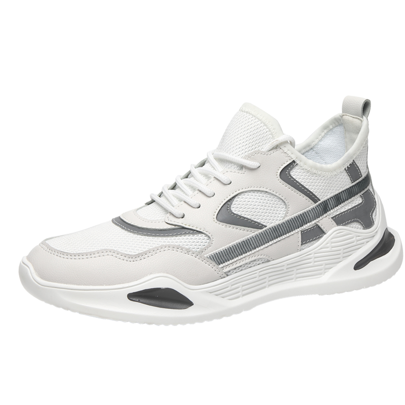 Dämpande andningshål herr fritidsskor andningsbara sneakers gym träning althetic outdoor skor lätta: Grå / 7
