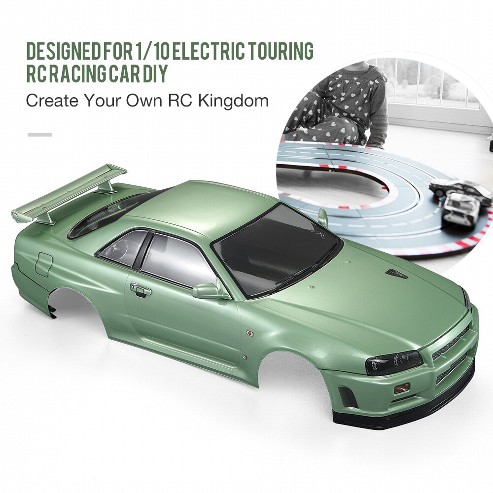 KillerBody 48644 257mm NISSAN (R34) Finished Body Shell Frame for 1/10 Electric Touring RC Racing Car DIY