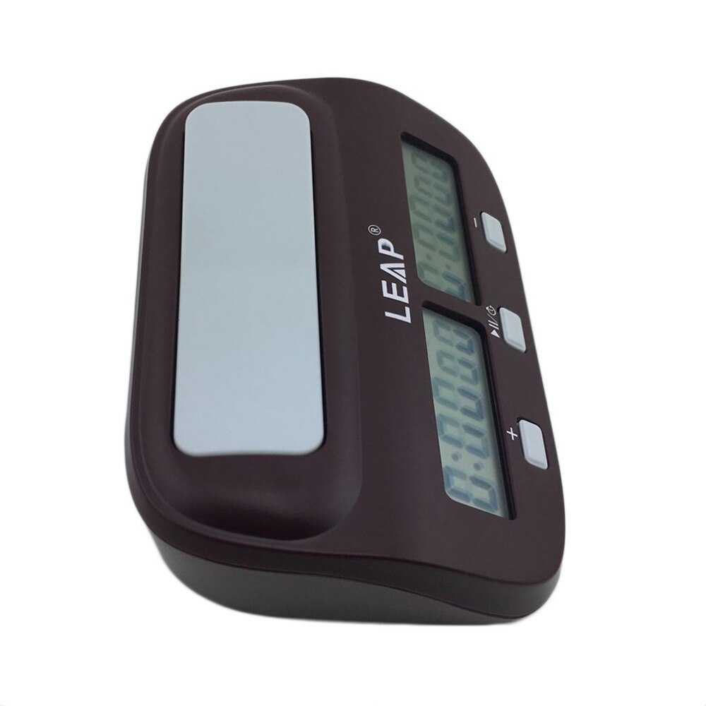 LEAP Compact Digital Chess Clock Count Up Down Timer Electronic Board Game Bonus Competition Master Tournament