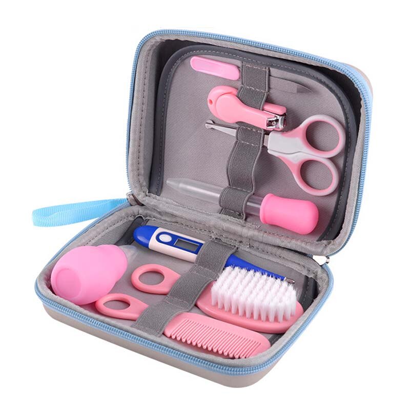 8 Stuks Baby Grooming Care Manicure Set Gezondheidszorg Kit Nail Haar Dagelijkse Verpleegkundige Gereedschap Baby Safe Guard Product: Pink Color