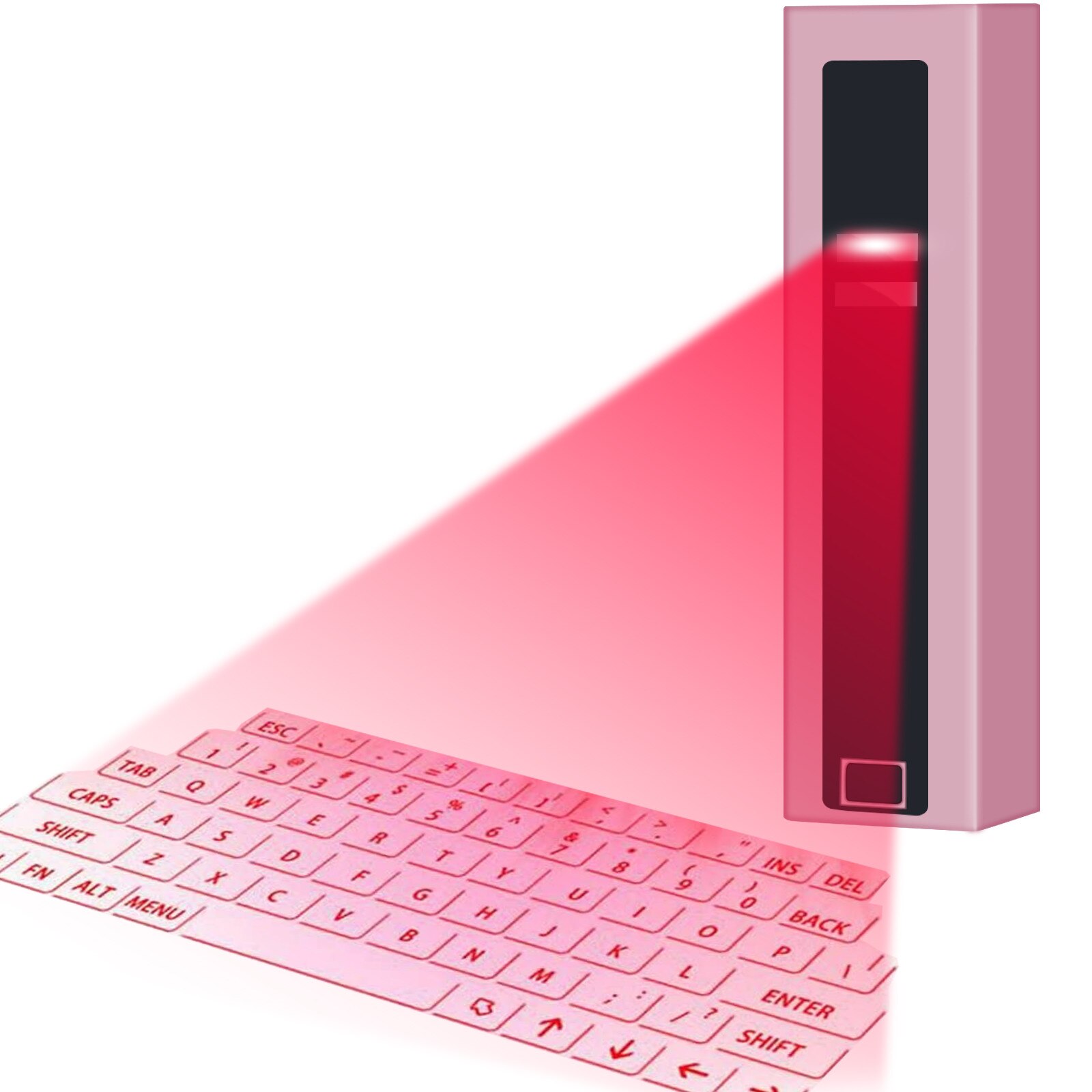 Virtual Wireless Bluetooth Portable Projection Keyboard Outdoor Office Portable keyboard For Smart Phone Table Notebook Laptop: Rose Gold