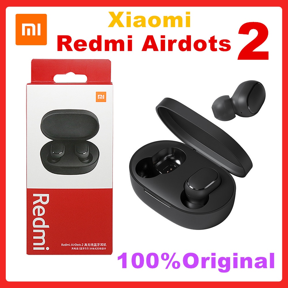 Originele Xiaomi Redmi Airdots 2 Tws Bluetooth 5.0 Ruisonderdrukking Met Mic Ai Controle Mi Draadloze Koptelefoon Gratis Shpping