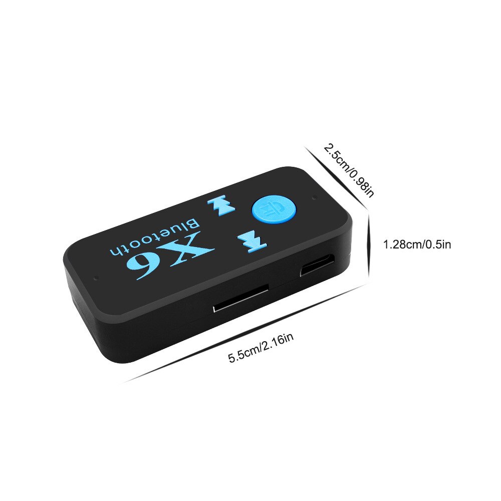 X6 Universal Bluetooth Receiver V4.1 Support TF Card Handfree Music Player Phone Car AUX In/Output Bluetooth Adapter Receptor