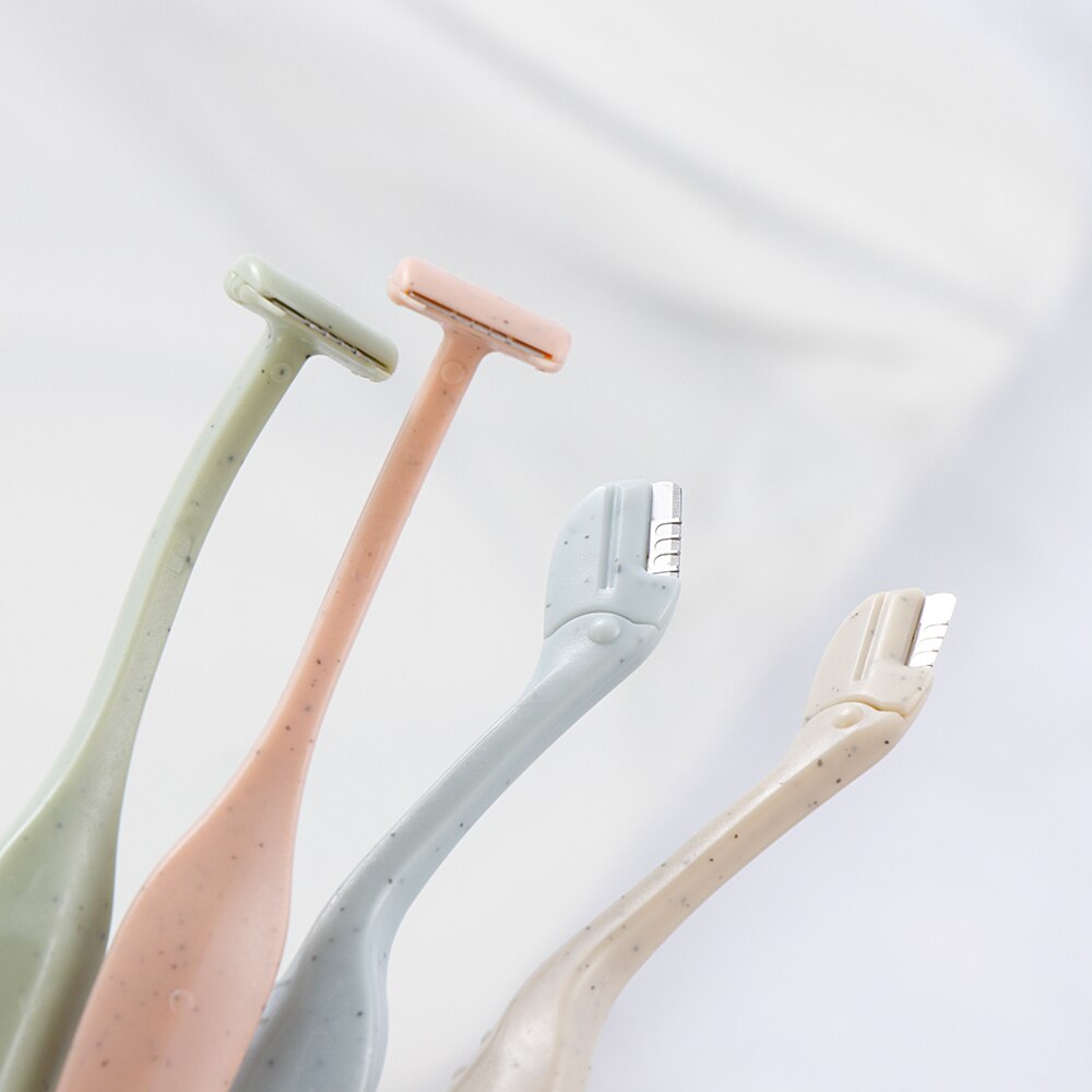 1/2/3 stk dame øjenbryn shaver sikkert klinge rustfrit stål mini øjenbryn barberkniv læbe øjenbryn hårfjerner trimmer skønhedsværktøj
