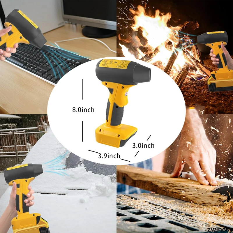 Ventilateur portable sans fil pour Dewalt, souffleurs pour DCB200, DCB201, DCB203, batterie 18-20V, 130000 tr/min, moteur turbo