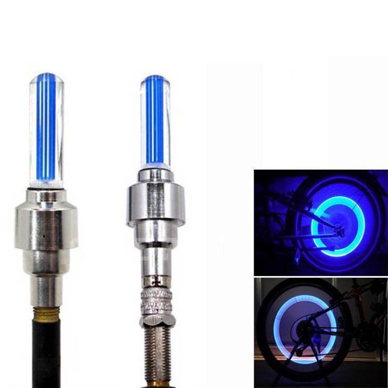 2 pièces voiture lumières néons Air couverture pneu jante Valve roue tige lampe à LED Flash couleur pneu roue Valve bouchon lumière voiture pneu Valve